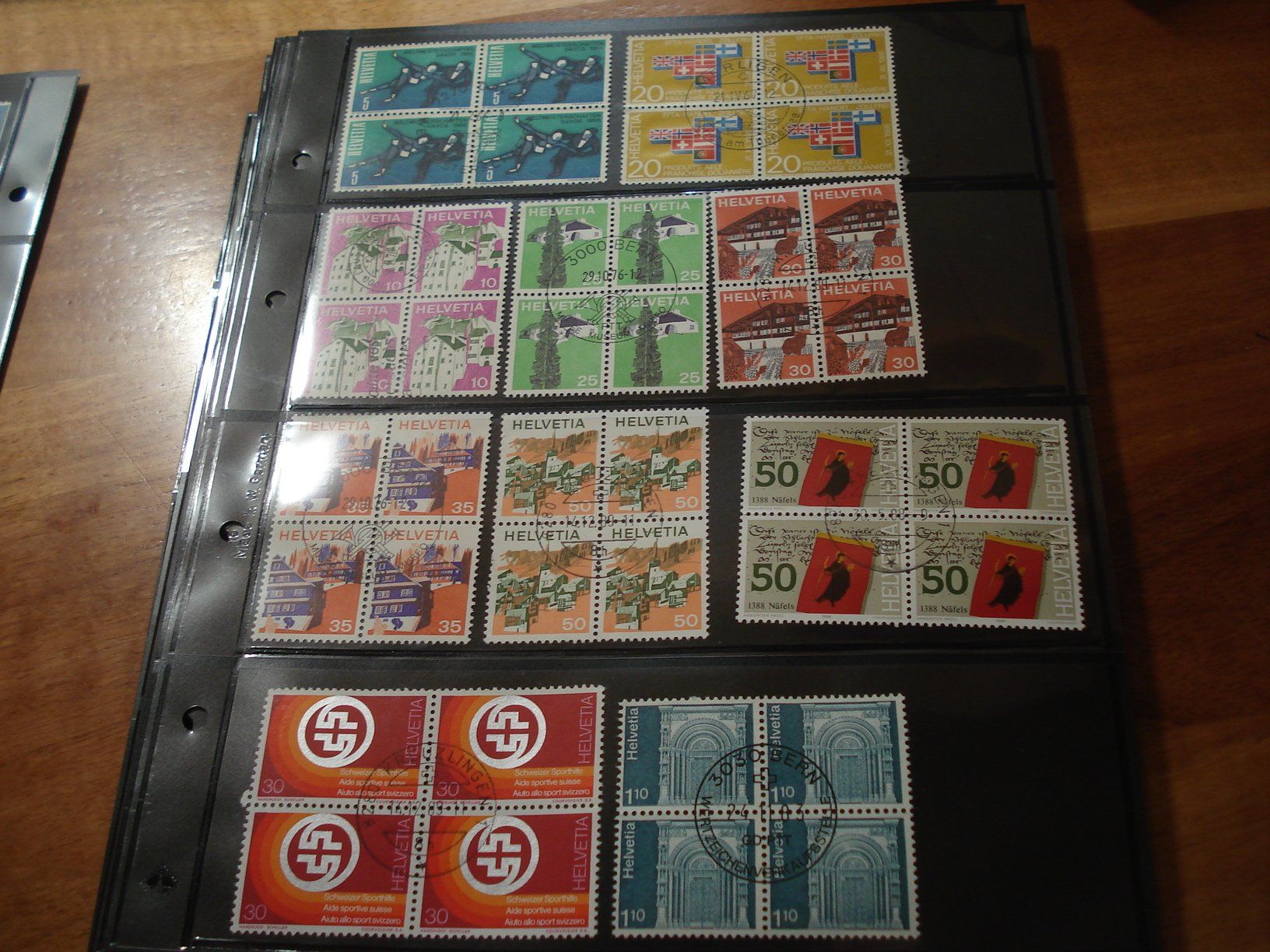 Alle Briefmarken: Lot 4erblocks Schweiz o – Gebraucht aus Niederwil AG von morostahu 5