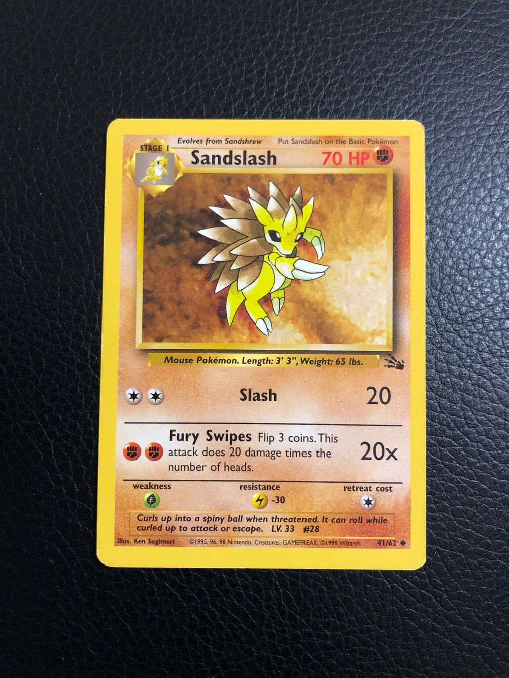 Pokémon Carte collezionabili: Fossil Sandslash 41/62 Ab 1 – Usato da Paradiso venduto da Pkmn10