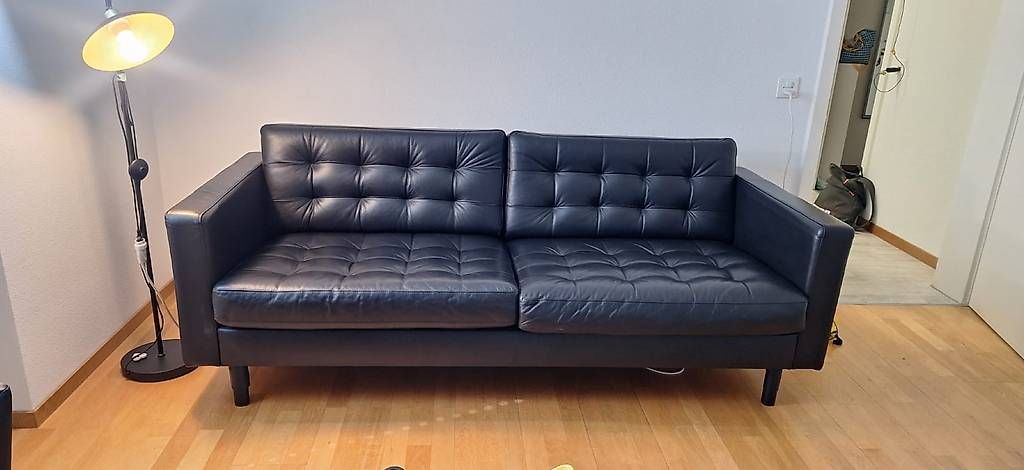 Ikea Divani: LANDSKRONA 3er-Sofa, Grann/Bomstad schwarz/Metall – Usato da Winterthur venduto da gio_6fnt
