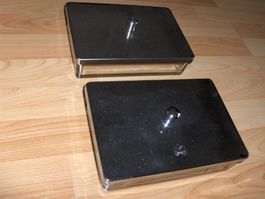 2x Arzt Instrumentenschale Glasschale Dose Edelstahl Medizin