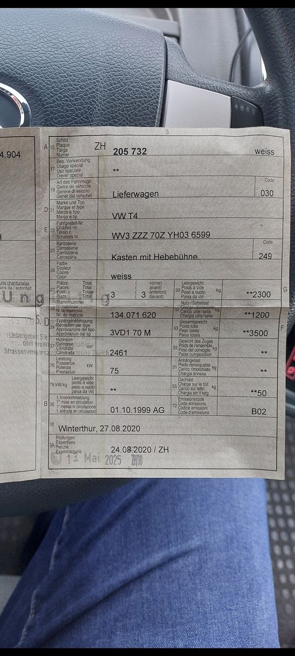 VW Veicoli commerciali: Vw t4 Baldinger 2.5tdi – Usato da GebensTorf venduto da Umu_2xc9 9