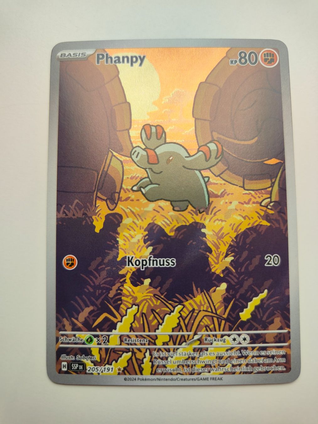 Pokémon Carte collezionabili: Pokemon Phanpy Illustration Rare Surging Sparks – Usato da Thalwil venduto da FigurenFreunde