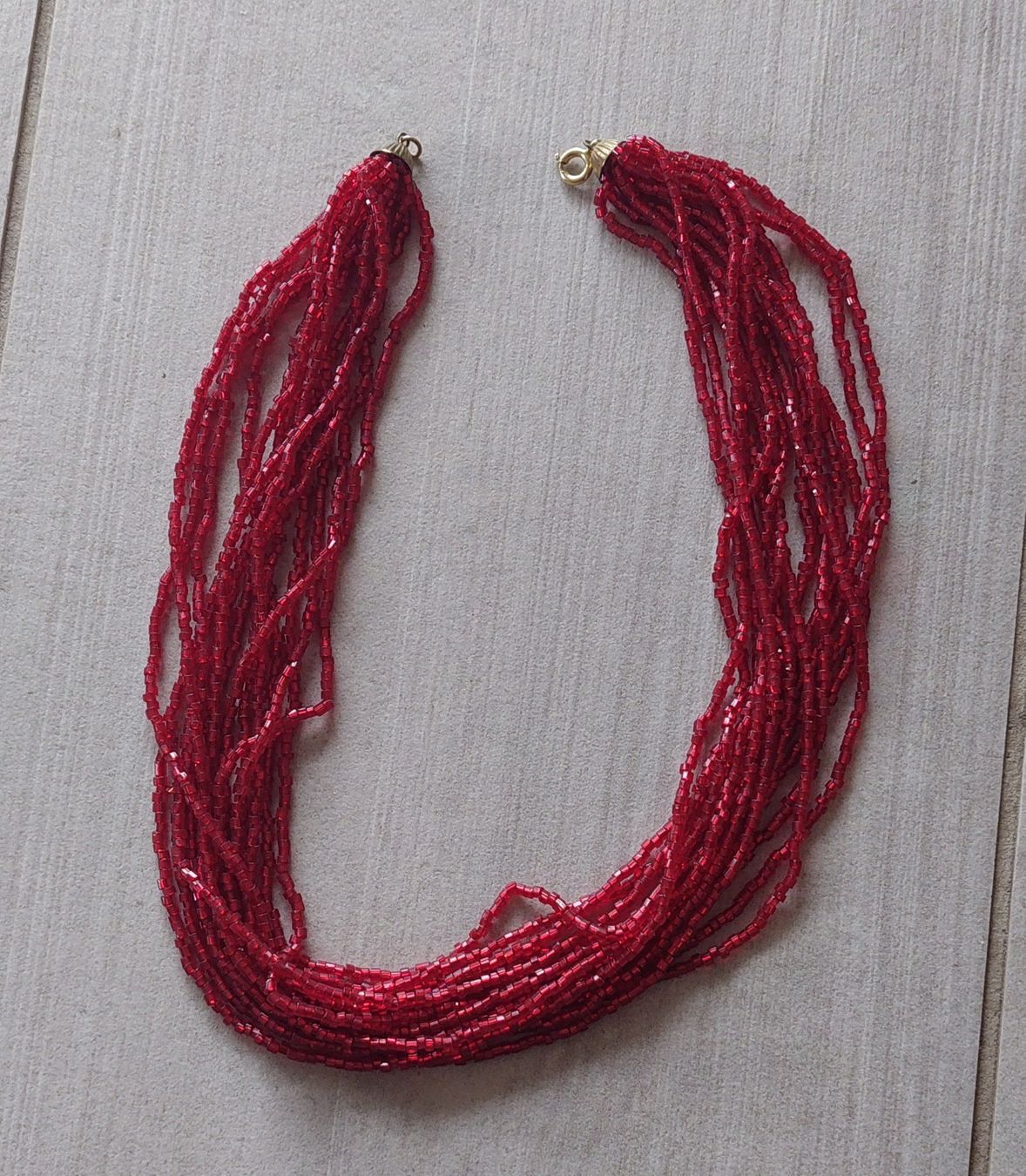Catenine: Collier fantaisie rouge – Usato da Tschugg venduto da Cob56