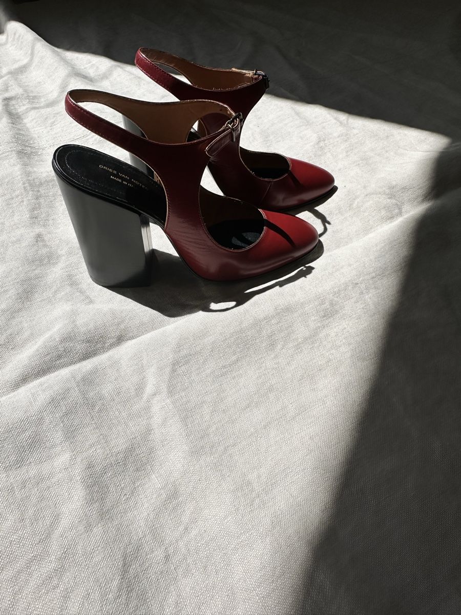 Dries Van Noten Chaussures femmes: Dries Van Noten red Slingback Pumps – Neuf (Voir description) à Gandria par dyscpk 3