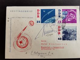 Raumfahrt  Autogramm  DDR  Titow  Ersttag  Raumfahrt