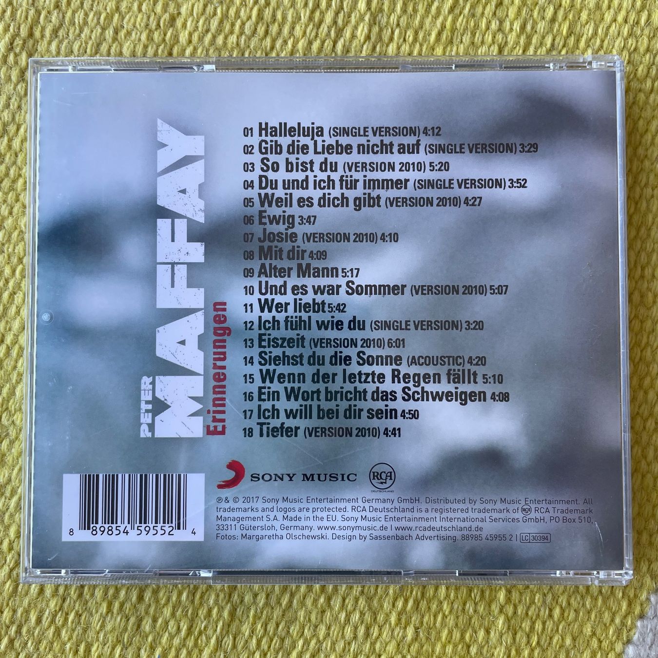 CD: PETER MAFFAY-ERINNERUNGEN STÄRSTEN BALLADEN – Usato da Rorschacherberg venduto da CD-Roli 1