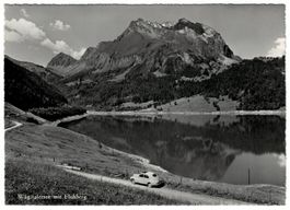 Wägitalersee mit Oldtimer vor Fluhberg