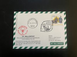 Ballonpost mit super Stempel 1998 Luxus  (V8)