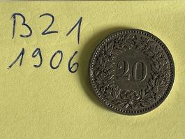 20 Rappen - Schweiz - 1906