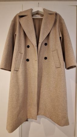 Damen Mantel Zara beige Grösse S ■ Oversize