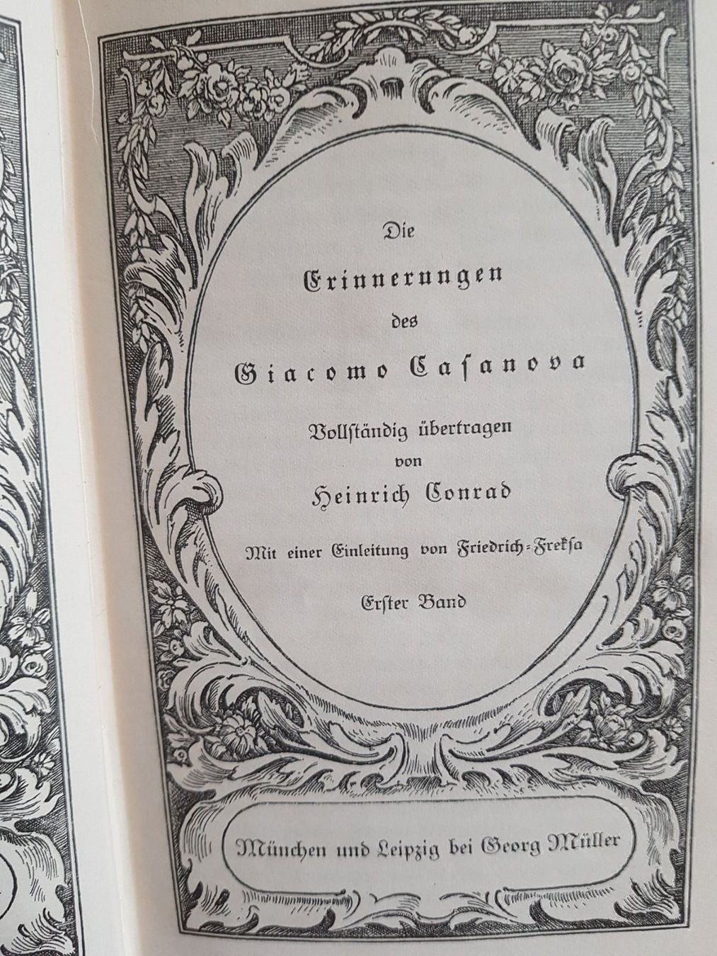 Libri: DIE ERINNERUNGEN  DES GIACOMO  CASANOVA – Usato da zürich venduto da gabab 4