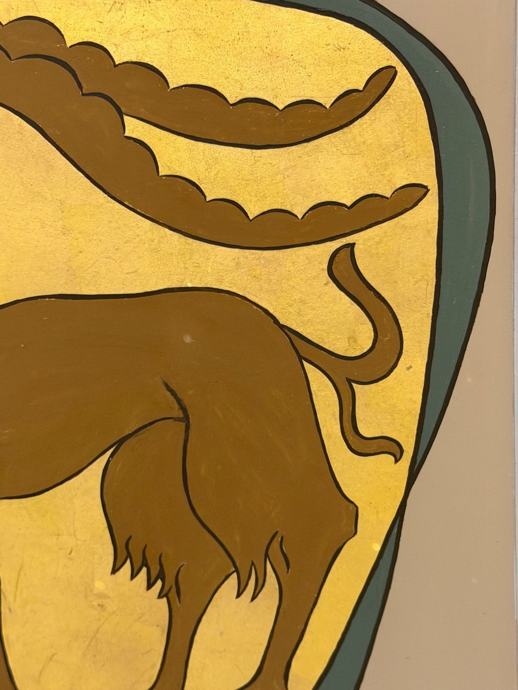 Gemälde: Vintage Schweizer Sternzeichens Steinbock - Glarus Wappen – Gebraucht aus Basel von PAUL_ART 3