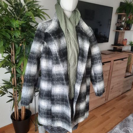 Mantel Steilmann Edition schwarz weiss Grösse 46