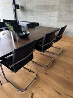 Stuhl Seetal Freischwinger LIMIT F Leder/Holz/Chrom