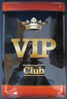 Blechschild-VIP CLUB-schwarz-rot