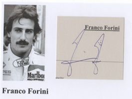 Autogramm von Ex-F1-Rennfahrer Franco Forini CH