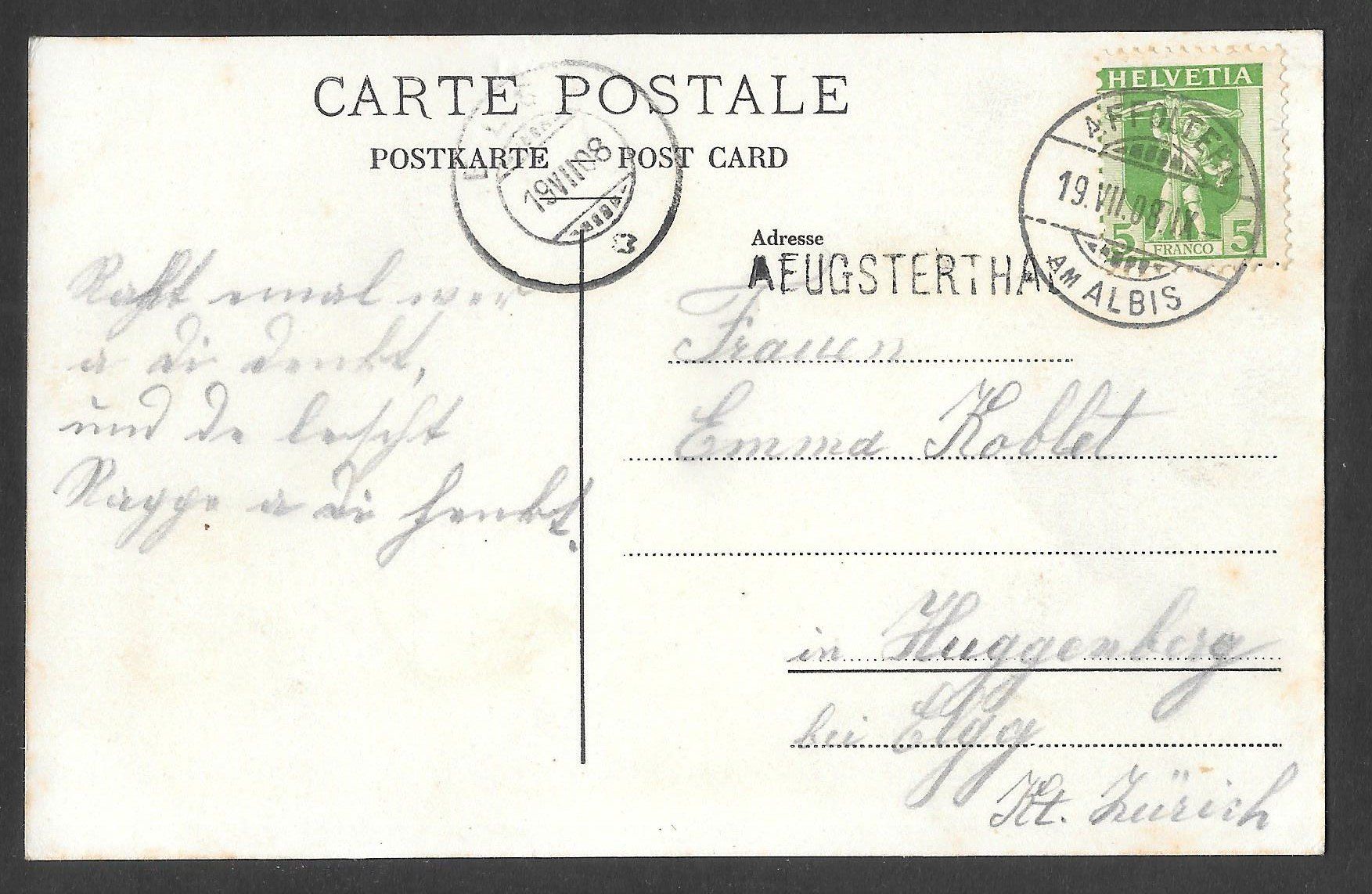 Cartoline postali: Affoltern am Albis Gruss vom Weinberg – Usato da Olten venduto da clotaldi 1