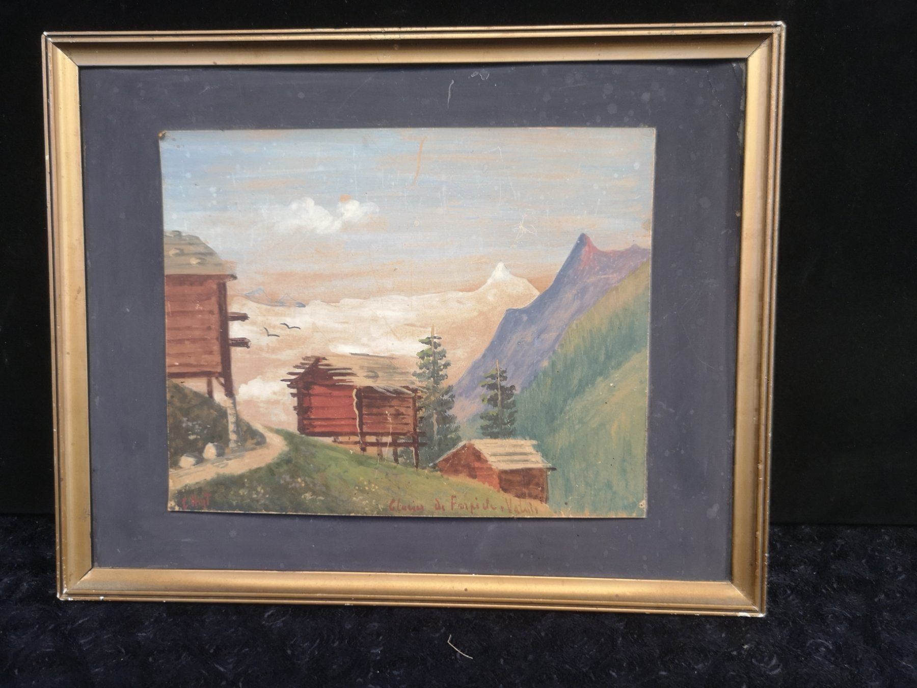 Gemälde: PEINTURE VALAIS SIGNÉE ET LOCALISÉE – Gebraucht aus Genève von Qanil77