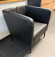 Sessel IKEA, Kunstleder schwarz, ohne Kissen