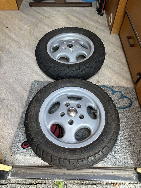 Vespa Gtv Komplettrad 3 Räder Komplett Montiert Für Vespa PX 125 150 200 Mit Vespa Gts 300 Komplettrad