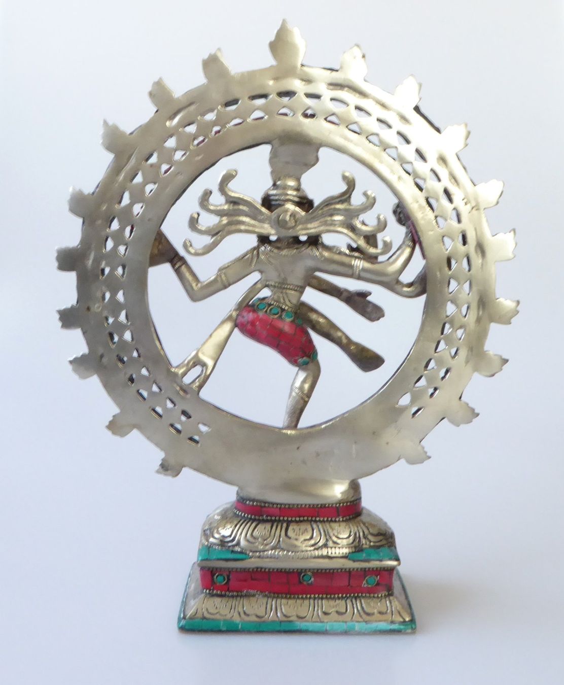 Statuette: Messing-Figur versilbert - Shiva Nataraj – Nuovo e nell'imballaggio originale da Mauren venduto da Yeelen 3