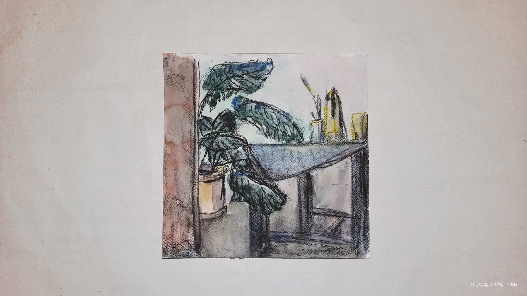 Dipinti: Studie "Malstudio", Kohle und Aquarell – Usato da Basel venduto da ann_frw2 3