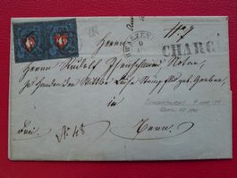1851: 15II (T.37+38) CHARGE-Brief von SCHWARZENBURG +Attest