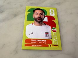 Panini Fifa Fussball WM 2026 Sticker Saman Ghoddos IRN 12