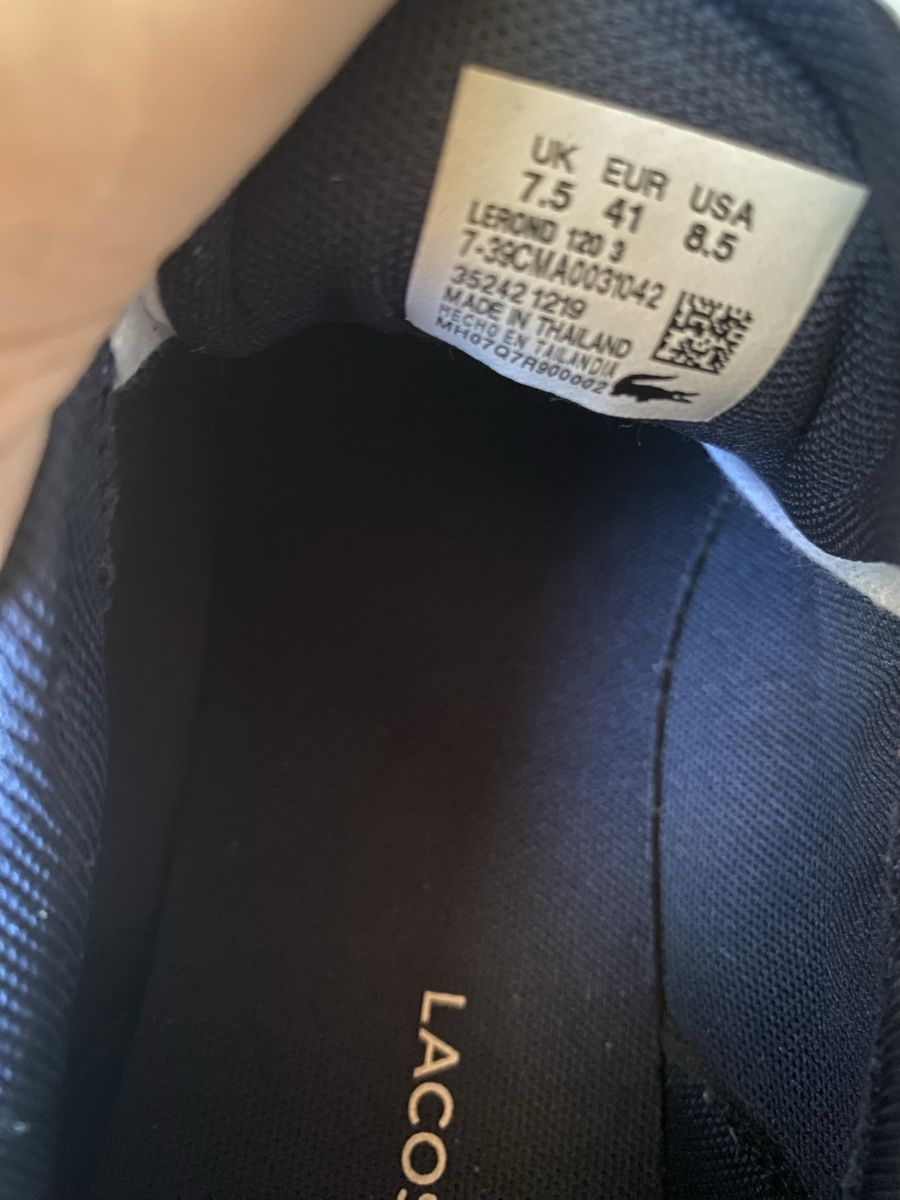 Lacoste Scarpe da uomo: Baskets Lacoste Lerond cuir blanc 41 EU – Nuovo (secondo la descrizione) da Geneve venduto da Monthoux13 4