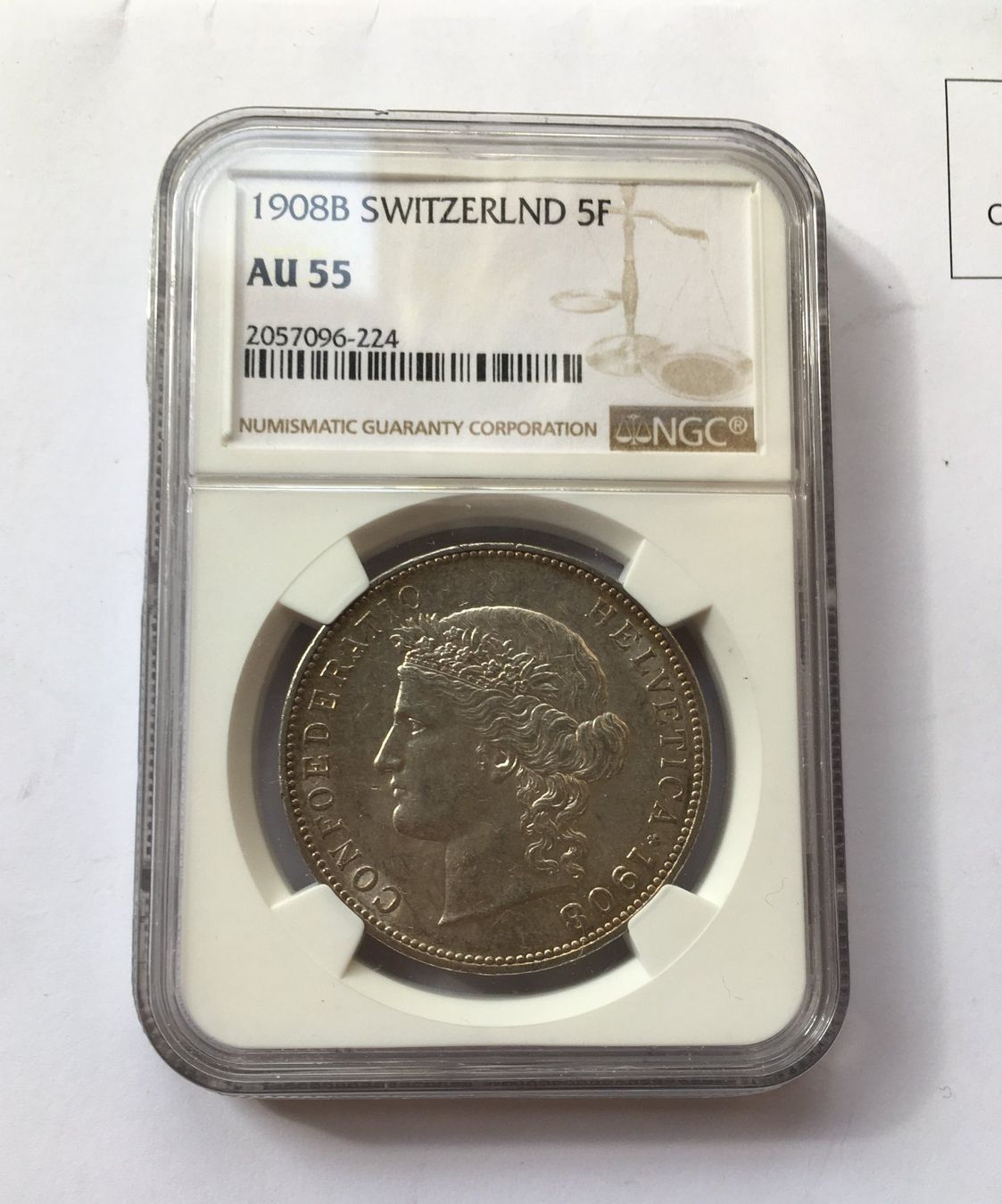 Tutti le monete: 1908 5 Franken unz – Nuovo (secondo la descrizione) da Kirchberg SG venduto da Helveticus00