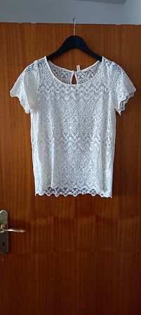 Damen Spitzenbluse weiss Grösse S guter Zustand