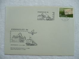 1984 FERPHILEX 84 mit Hinweis Post-Tarifänderung, Montreux