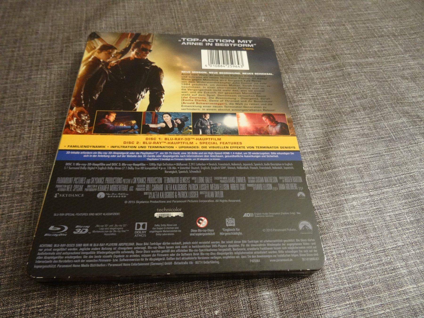 Alle DVDs: Terminator Genisys Steelbook Blu-ray 3D + 2D – Gebraucht aus Olten von Disc-Verkauf 2