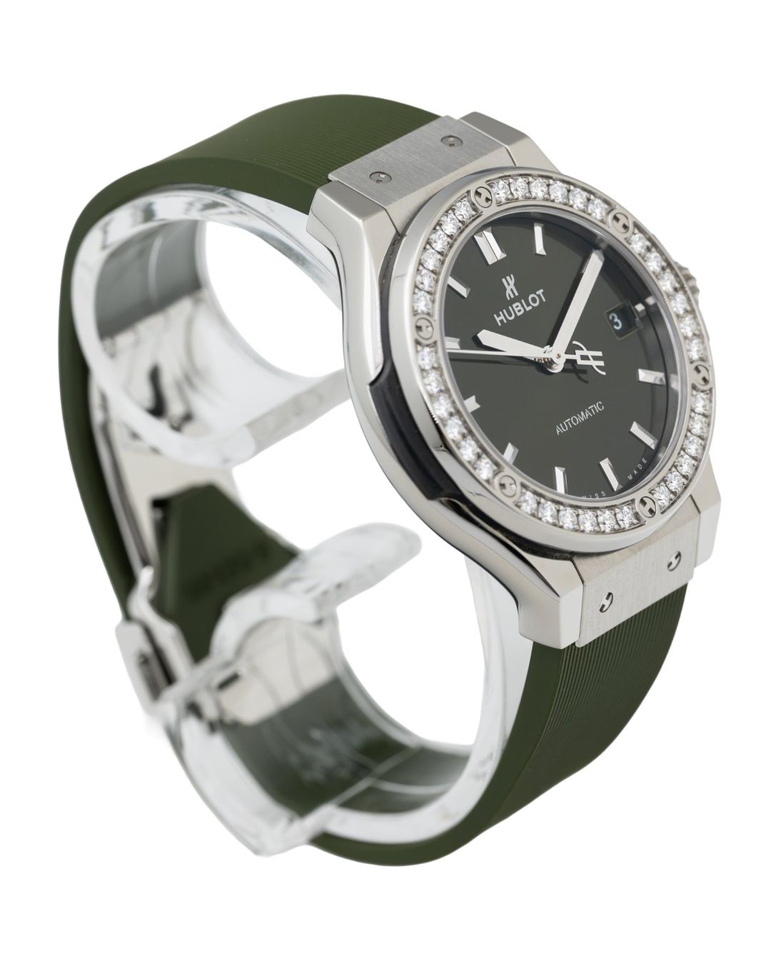 Hublot Uhren: Classic Fusion Titanium Green Diamonds Automatic 38mm – Neu und originalverpackt aus Genève von aspaklariacollection 1