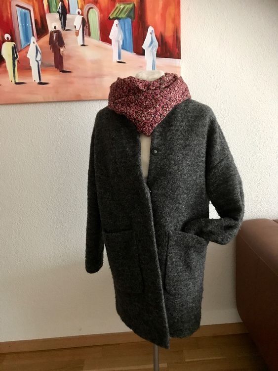 s.Oliver Outdoor badjas met afneembare capuchon, koningsblauw, 40