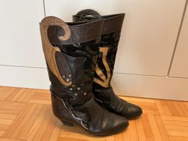 Vintage Stiefel aus Leder, Grösse 36
