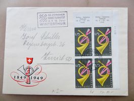 Adressierter Sonderbrief 100 J. Post 1949