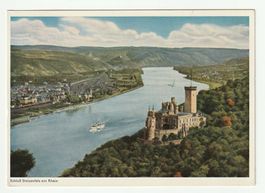 Postkarte 1956, Schloss Stolzenfels am Rhein