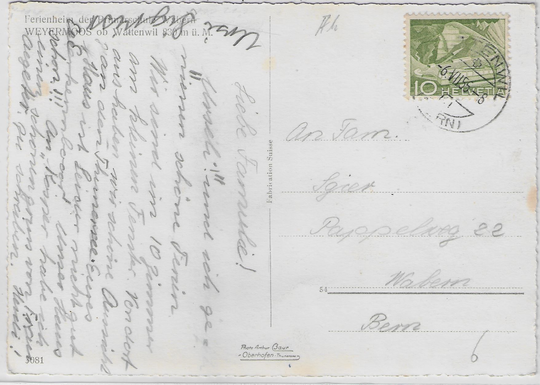 Cartoline postali: Weyermoos ob Wattenwil - Ferienheim der – Antico da Ettingen venduto da Kartenplanet 1