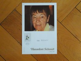 Loki Schmidt Plakat 1989 / Autogramm handsigniert