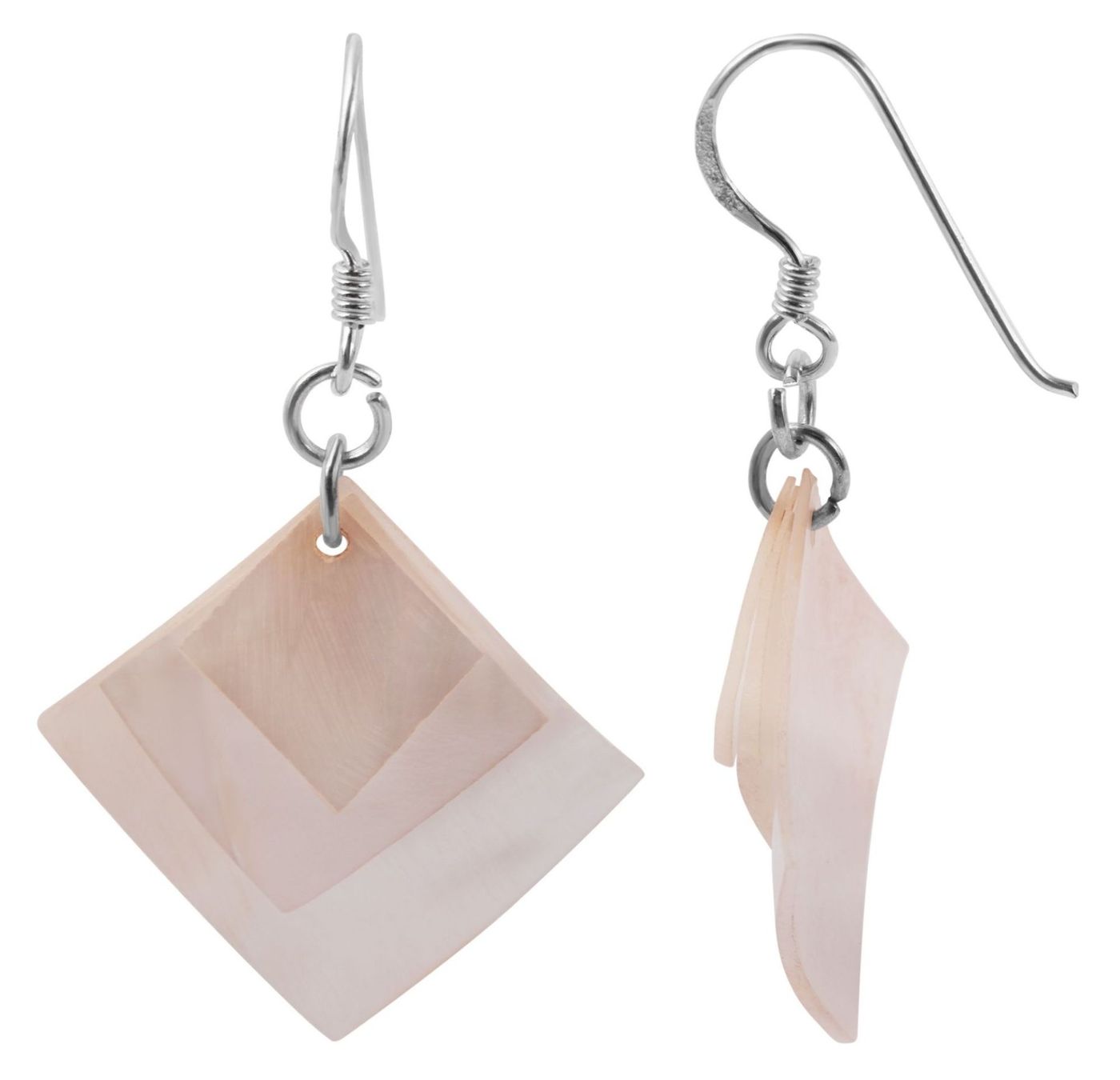 Boucles d'oreille: Ohrhänger "Petra" mit Perlmuttelementen, rosa 925 Silber – Neuf avec emballage d'origine à Heiligkreuzsteinach par schmucktime