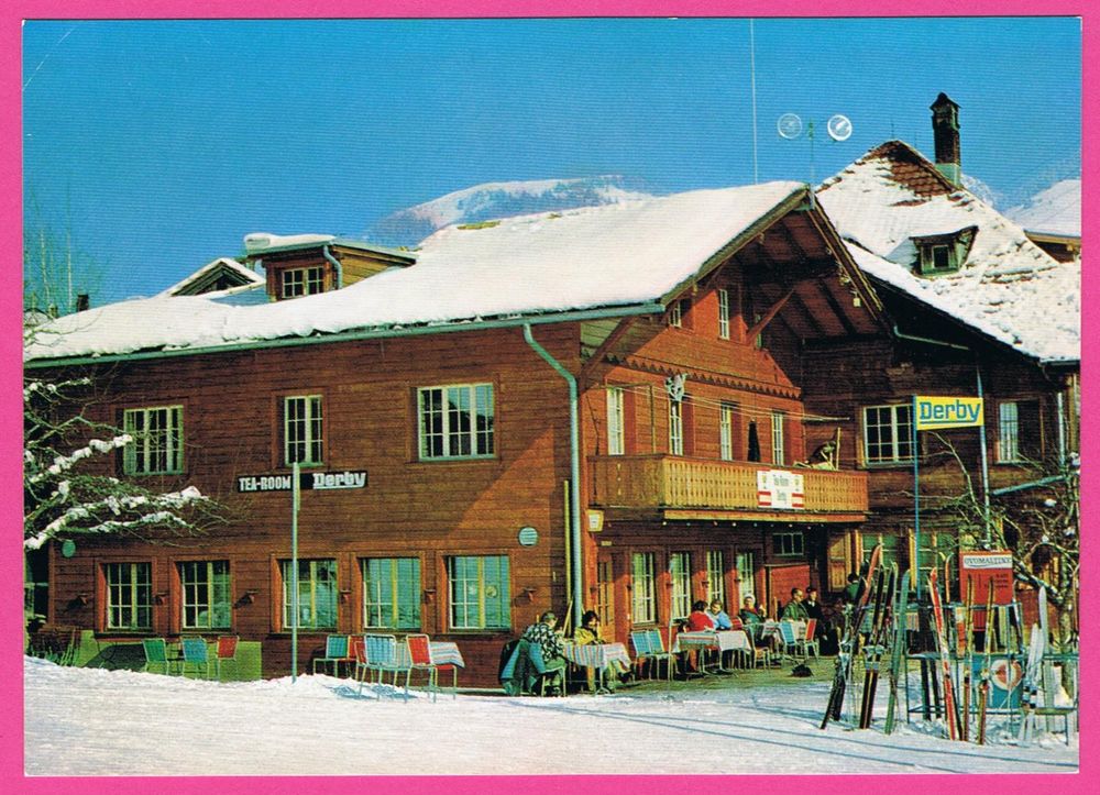 Zweisimmen 1976 Tea Room Pension Derby Gästekarte Kaufen auf Ricardo