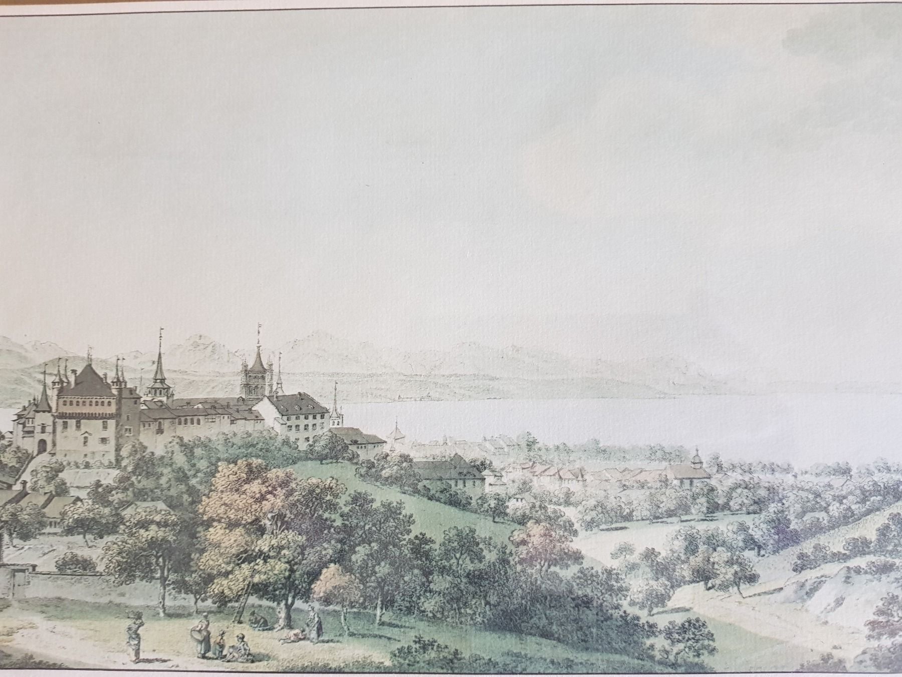 Incisioni: Eau-forte "Lausanne" par B. A. Duncker – Usato da Cossonay-ville venduto da Super-Price-Quality 2