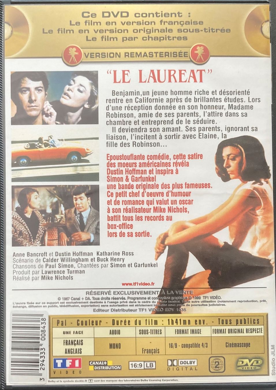 Alle DVDs: LE LAUREAT "THE GRADUATE" – Gebraucht aus Poliez-Pittet von Newtown-Records 1