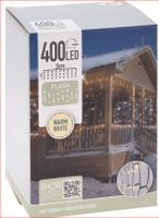 400 LED Lichtervorhang, 3m, Warmweiss, Aussen, Neu! -80%!!