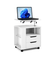 Flexibler Laptoptisch mit Schubladen, höhenverstellbar