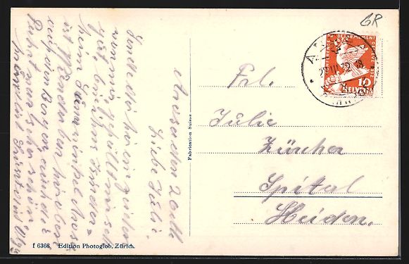 Cartoline postali: AK Arosa, Bahnhof im Winter, 1932 – Usato da Berlin venduto da bartko-reher 1