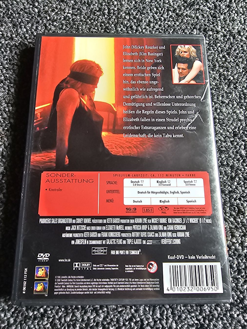 Tutti i DVDs: DVD 9 1/2 Wochen(22791) – Usato da Ruswil venduto da jan_bxl5 1