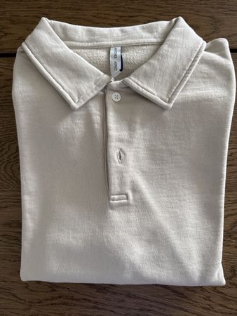 Long Sleeve Polo Shirt Another Aspect Beige Size L