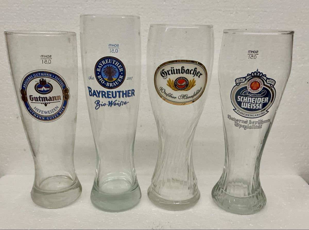 Bicchieri: 4 Weizenbier Gläser/Neu – Nuovo (secondo la descrizione) da Arcegno venduto da Denni